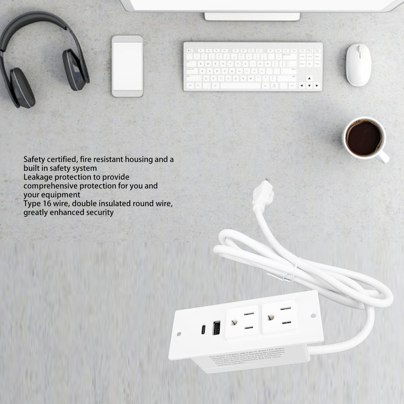 Conference Recessed Power Strip Table Socket Furniture Outlet PD 20W