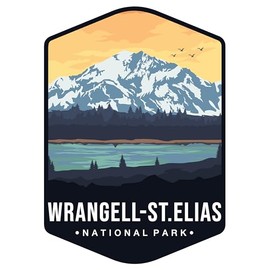 eDesign Wrangell-St. Elias National Park Sticker - 4 Inches - National Park Stickers for Waterbottle Scrapbook Car Truck SUV Van Window Bumper Wall Laptop Tablet Cup Tumbler and Any Smooth Surface