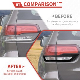 Amayum Taillight Cover Fit for Jeep Grand Cherokee 2014-2020 Tail Lamp Trim Rear Light Decoration Exterior Accessories