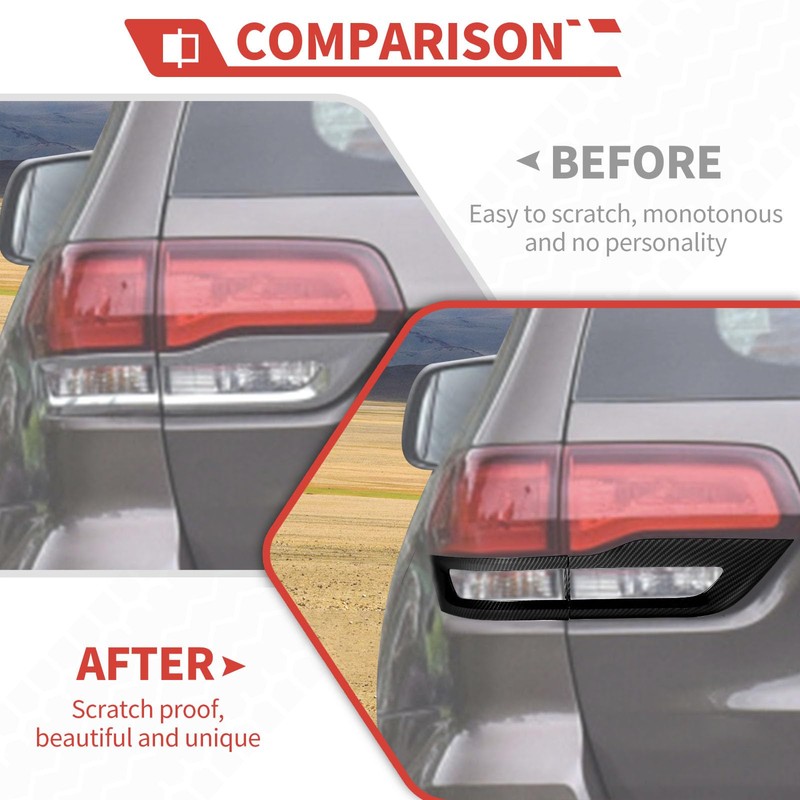 Amayum Taillight Cover Fit for Jeep Grand Cherokee 2014-2020 Tail
