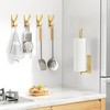 Josmimic Gold Self Adhesive Towel Hooks, Extra Sticky and Strong