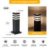 SLAWA 15In Pathway Lights Black E26 Outdoor Landscape Path Lighting
