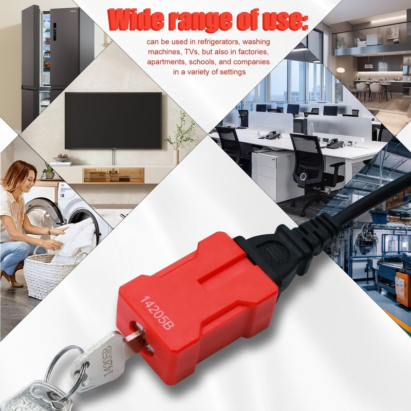 AuRandoo 4PCS Plug Lock Electrical Cord Plug Lockout Device Plug