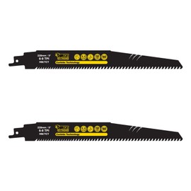 2 x SabreCut SCRS1156XHM_2 Tungsten Carbide 228mm Variable 6-8 TPI S1156XHM Very Fast Wood and Plastic Cutting Reciprocating Sabre Saw Blades