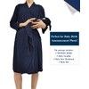 QTECLOR Mommy Robe for Maternity with Matching Swaddle Blanket Girls