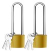 Mesybveo Pack of 2 Padlocks, 32 mm Padlock, Long Shackle