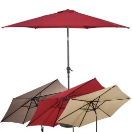10 Feet Outdoor Patio Umbrella with Tilt Adjustment and Crank Dishes & Plates Product Categorycolor: wine Color