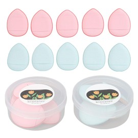Paquete de 10 Esponjas de Maquillaje para Dedos, Mini Licuadora de Belleza, Almohadillas de Maquillaje para Ojos, Suaves Y Elásticas, Esponjas Maquillaje para Base de Maquillaje, Corrector, Crema BB
