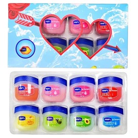 16Pcs Lip Balm Set, Lip Balm Multipack, Flavours Original, Honey, Avocado, Rose, Sakura, Peach, Lemon, Strawberry Mini Lip Balms Gift Set, 7g Each