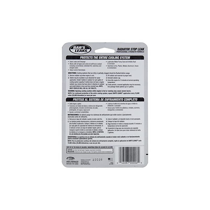 Bar's Leaks HDC-12PK Radiator Stop Leak Tablet - 2.1 oz.,