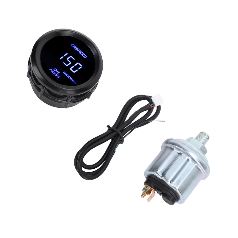 52mm Digital Oil Pressure Gauge Oil Press Meter with Blue