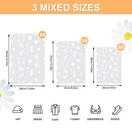 18 Pcs Reusable Ziplock Bags, Ziplock Bags for Clothes, Hospital Bag Organiser Pouches, Zip Lock Bags for Travel, Travel Essentials, Waterproof Zip Lock Bags for Clothes Shoes Cosmetics (3 Size)