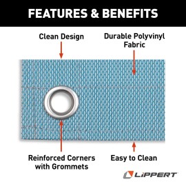 Lippert 2022115663 Outdoor Patio Rug - Blue, 8' x 12'