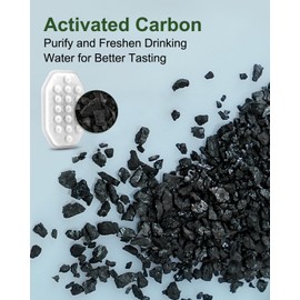 8 Pack Cat Water Fountain Filters with 8 Pack Pre-Filter Sponges Set for 3.2L/108oz Pet Cat Water Fountain, Pet Fountain Filter Replacement