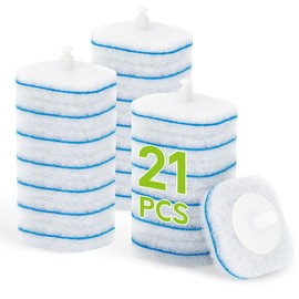 IVYROLL Toilet Bowl Cleaner Wand Refills Compatible with CLOROX, 21 Count Disposable Toilet Brush Refills, Replacement Heads for Toilet Cleaning System