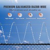 Happybuy 246 ft Razor Wire Fencing, 5 Rolls Galvanized Barbed
