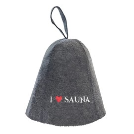 SAUNA REPUBLIC Sauna Hat, Wool Felt, High Heat Resistance, Unisex, Protects Hair Cuticles, Prevents Hair Loss, Heat Wave, Auf Goose, I ♥ SAUNA