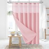 Dynamene 78 Inch Long Shower Curtain, Tall Waffle Fabric Shower