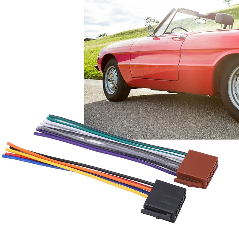 ISO Wiring Harness Adapter, Yctze 2Pcs/Kit ABS Metal Car Radio