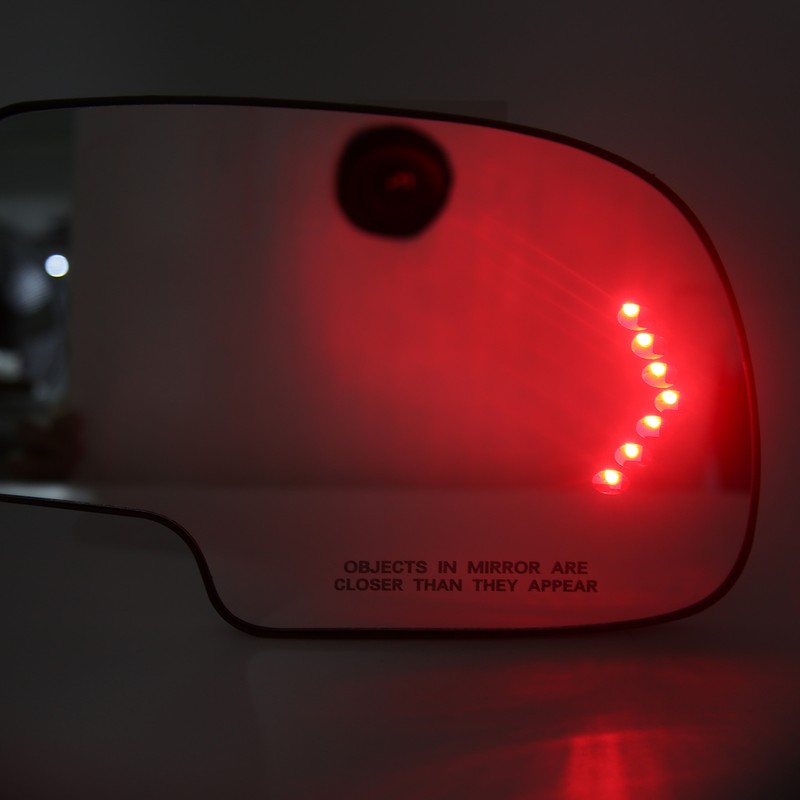 Side Heated Mirror Glass Rear View Mirror Glass with LED