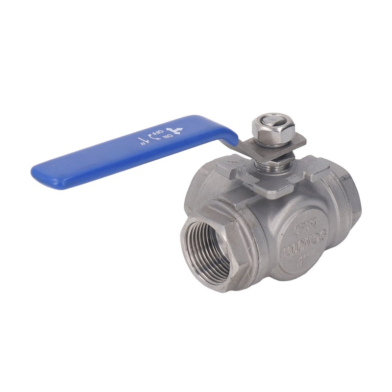3 Way Ball Valve 1in 304 Stainless Steel Female T