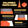 PATIKIL 28" Collapsible Traffic Cones, Orange Safety Cones Cones with