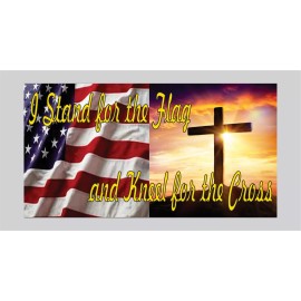 3H I Stand for the Flag Kneel for the Cross Bumper sticker decal America Support