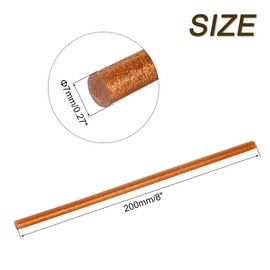 sourcing map 6pcs Full Size Hot Glue Sticks for Glue Gun 7mm x 200mm Small Glue Sticks, Glitter Bronze Gold