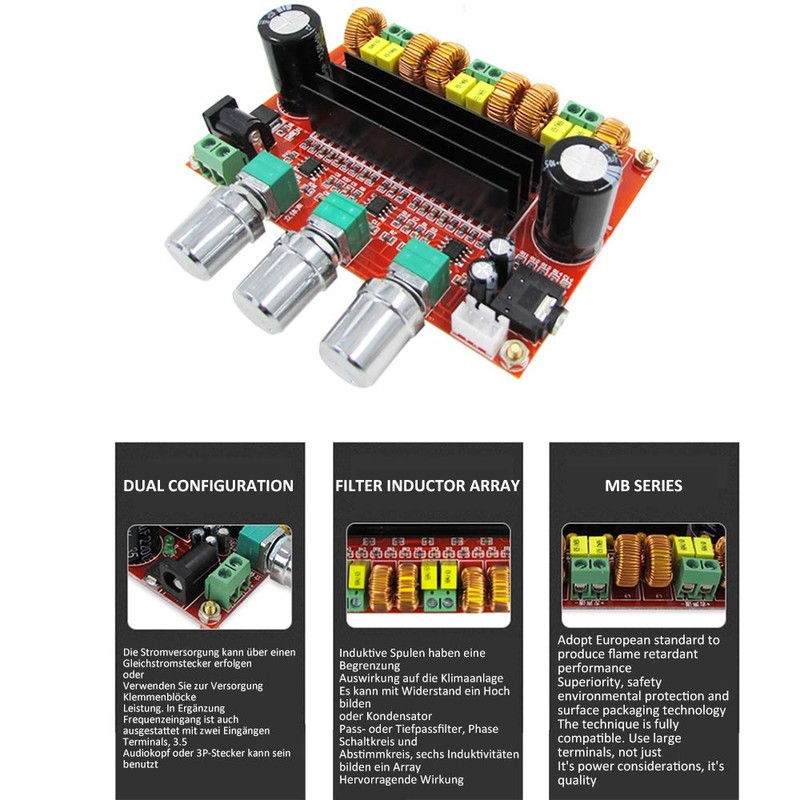 Clyxgs TPA3116D2 2.1 Digital Power Amplifier Board, 2x80W + 100W