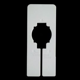 The Competitive Store 100 Blank Rectangular Rod Size Dividers for Clothing Racks and Closets - 2" x 5" White - Fits Round, Square and Rectangular Tubes