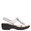 Clarks Collection Women's Merliah Sheryl Sandal, White, 5 M US