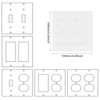 55Pcs Wall Plate Insulation Gasket, White Outlet Insulation Foam Replacement