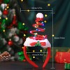 Obmyec Light Up Christmas Headband Christmas Head Bopper with LED