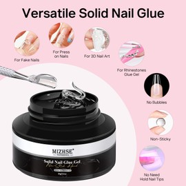 MIZHSE Gel Nail Kit Short Almond Gels Nail Tips, Solid Nails Glue Gel for Press On Nails with Portable U V Lamp 240Pcs 12 Sizes Half Matte Nail Tips Extension U V LED Gift for Women