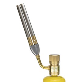 Professional Double Flame Propane MAPP Gas Torch, 360° Swivel Brazing Soldering Plumbing HVAC Torch, Heavy Duty Welding Kit 3600°F High Intensity Brass Regulator by HCPRO BLAZE HCBZT2