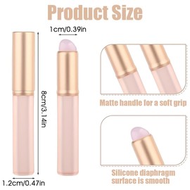Silicone Lip Brush,2 Pcs Silicone Lip Applicator,Round Head Lip Brushes Applicator With Cap For Lipstick Lip Gloss(Pink,Purple)