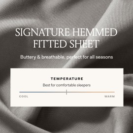 Boll & Branch Signature Hemmed Fitted Sheet - California King, White - 100% Organic Cotton - 1 Fitted Sheet Only