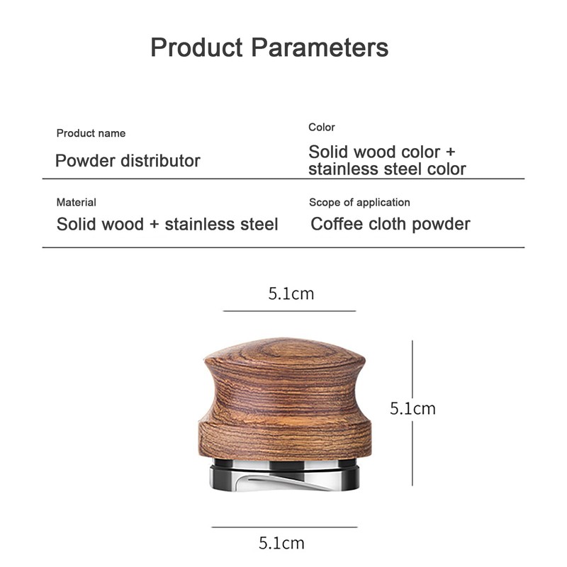 Joyeee Espresso Tamper with Solid Wood Handle, Manual Coffee Powder