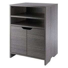 Winsome Wood Nova Storage Cabinet, 1-Drawer, Charcoal