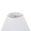 Aspen Creative 33134, Mushroom Pleated Traditional Spider Lamp Shade, White,