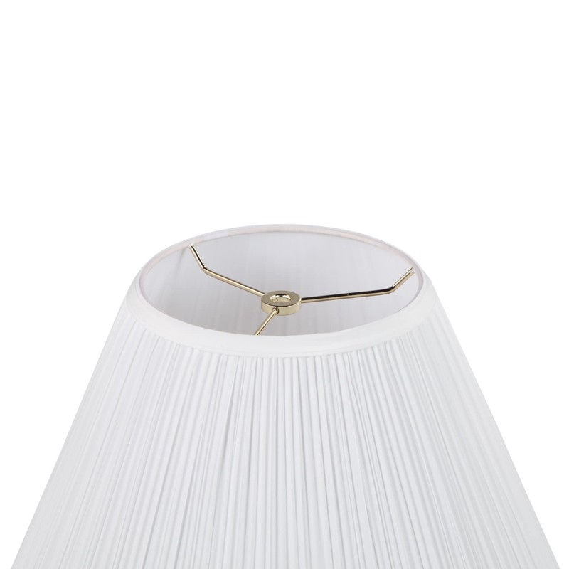 Aspen Creative 33134, Mushroom Pleated Traditional Spider Lamp Shade, White,