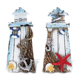 CoTa Global Lighthouse Refrigerator Nautical Beach Magnets Set of 2 - Assorted Resin Beach Design, Fun and Cute Ocean Magnets for Kitchen Fridge, Locker, Home Decor & Office Decor Novelty - 2 Pack