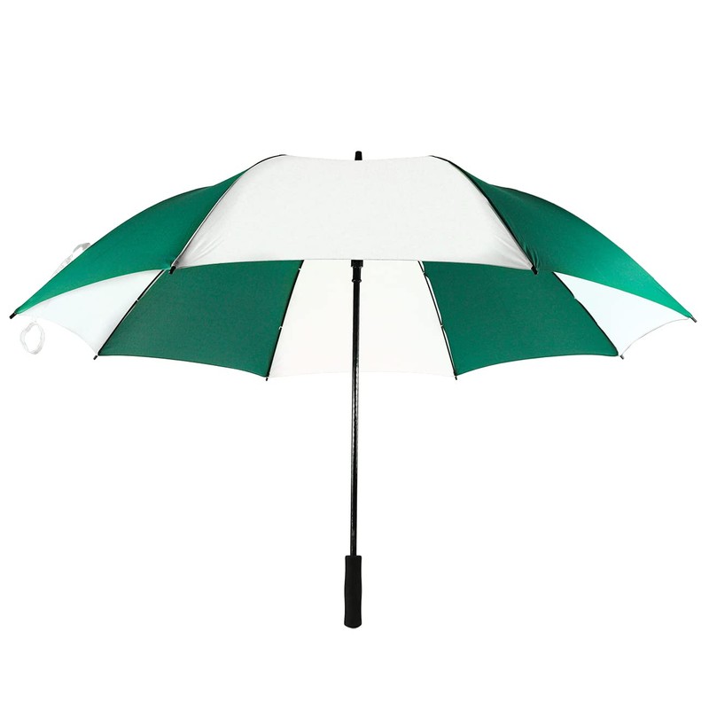 JP Lann 62" Single Canopy Golf Umbrella (Green & White)