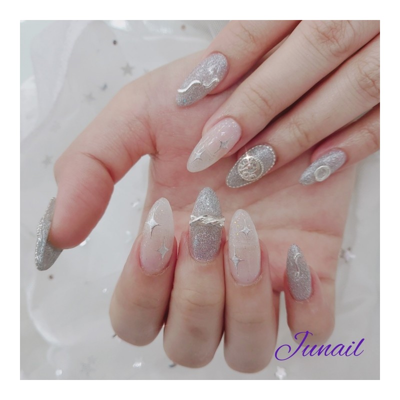  D Twinkle Handmade Nail Tips ✨ - Long Round