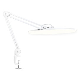 Neatfi XL Nail Desk Lamp with Clamp, 2200 Lumens, 20-Inch Wide Head, Dimmable 4 Levels, 3 Color Modes 3000K–6000K, LED Task Light for Manicure Table, Crafts, Workbench, Office (CCT, White)