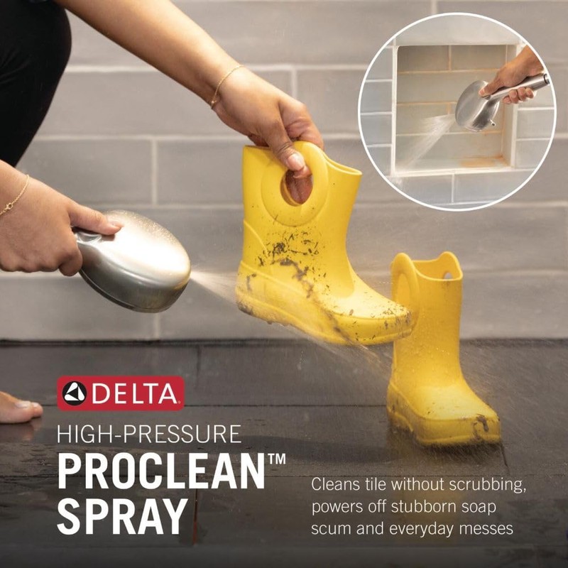 Delta 6-Setting In2ition 2-in-1 Dual Shower Head with Handheld High
