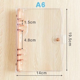 MINGTIANGH Sealing Book Transparent PVC Photo Storage Binder Transparent Push Trifold Color File Plycra Inside Page Change Freely Lightweight Design Portable DIY Storage Mini Photo Album (A6)