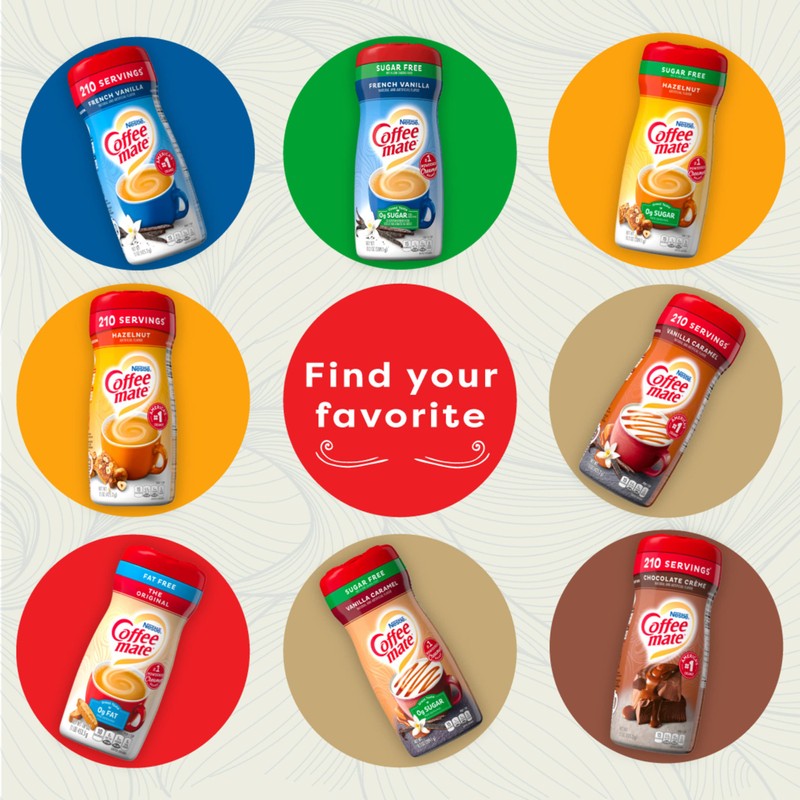 Coffee-mate French Vanilla, Sugar-Free Powdered Coffee Creamer, 10.2-Ounce Units (Pack