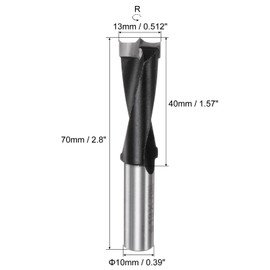 sourcing map Brad Point Drill Bits for Wood 13mm x 70mm Forward Turning Carbide for Woodworking Carpentry Drilling Tool
