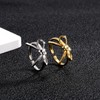 GLMOCM Bow Ring for Women Gold Bow Knot Ring Adjustable